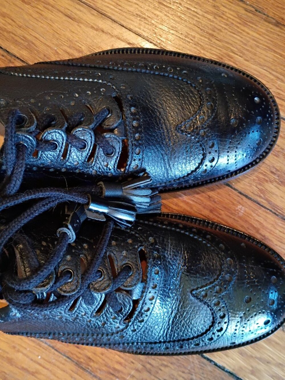 MR Thistle Black Dress Shoes Made in Scotland 6.5